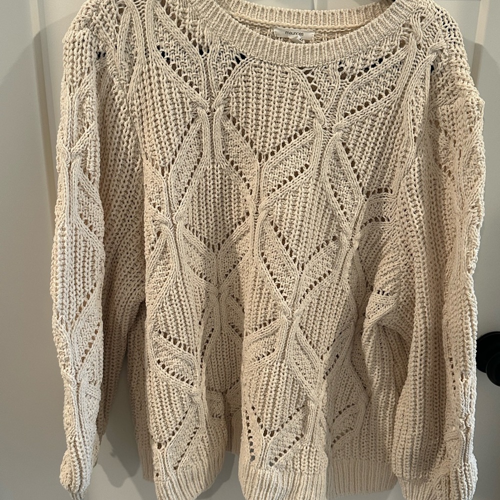 Cream Knit Women's Sweater
